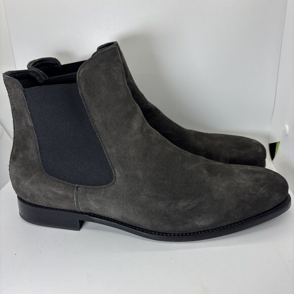 Men’s Size 12.5 Thursday Boot Company Duke Chelsea Boots Dark Olive Suede 2310 - Picture 3 of 12